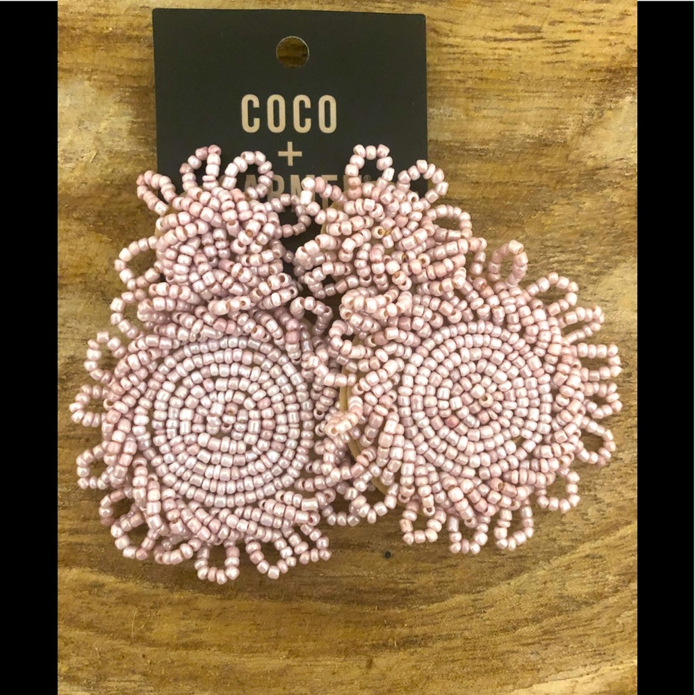 Soft Lilac/Blush Beaded Earrings